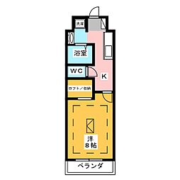 ルネス　エスポワール 5階1Kの間取り