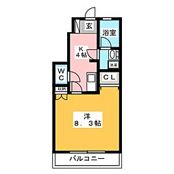 パレットハウス 1Kの間取図画像