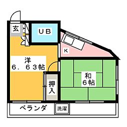 ルーチェ 2Kの間取図画像