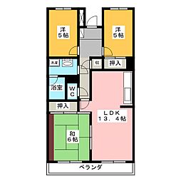 ホーフパラシオン川越 3LDKの間取図画像