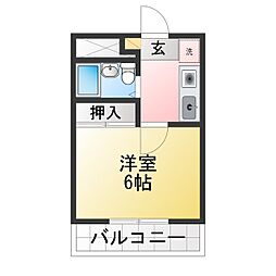 シャイングロー鶴ヶ島 1Kの間取図画像