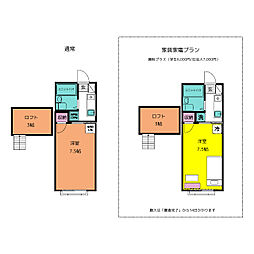 松ケ丘コーポ 1Kの間取図画像
