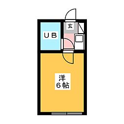 第一すみれコーポ 1Kの間取図画像