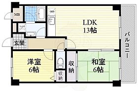 大阪府寝屋川市新家２丁目6番2号（賃貸マンション2LDK・1階・57.31㎡） その2