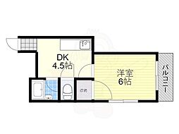 井上マンション 1DKの間取図画像