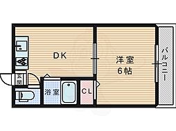 末広大丸マンション 1DKの間取図画像