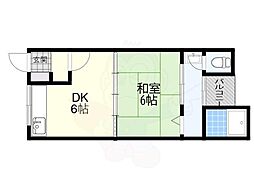 大作コーポ 2Kの間取図画像