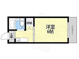 プチメゾン萱島 1Kの間取図画像