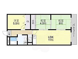 ウエストコート 3LDKの間取図画像
