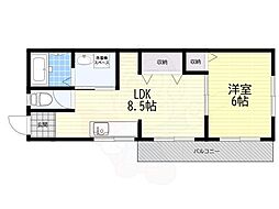 土佐ビル 1LDKの間取図画像