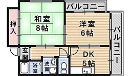 メゾン・ラ・フォーレ 2DKの間取図画像