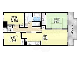 グリーンヴィラ御領 3LDKの間取図画像