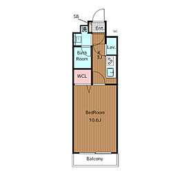 東急田園都市線 三軒茶屋駅 徒歩13分の賃貸マンション 3階1Kの間取り