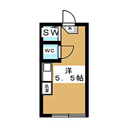 世田谷スタジオ ワンルームの間取図画像