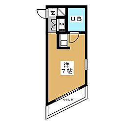 TOP三軒茶屋NO4 ワンルームの間取図画像