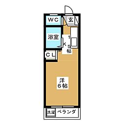 ハイム高津 ワンルームの間取図画像