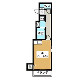 サンテラス三軒茶屋 ワンルームの間取図画像