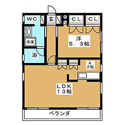 小田急小田原線 下北沢駅 徒歩6分の賃貸マンション 3階1LDKの間取り