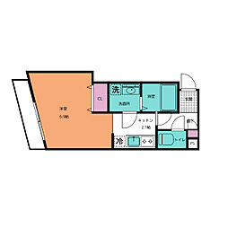 エスポワール喜多見 1Kの間取図画像