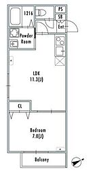 GRANPASEO下北沢III 1LDKの間取図画像