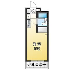エスタ梅ヶ丘 ワンルームの間取図画像