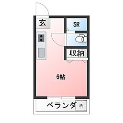 プルミエール・セイ ワンルームの間取図画像