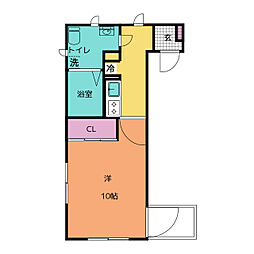 LALAHOUSE 1Kの間取図画像