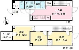 ＣＯＥＵＲ　ＢＬＡＮＣ八幡山 1階3LDKの間取り
