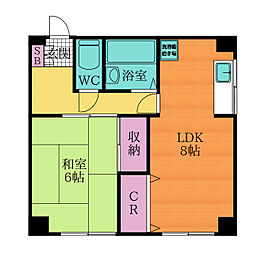 大和屋ビル 3階1LDKの間取り