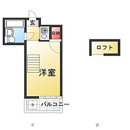 スターシェモア笹塚 ワンルームの間取図画像