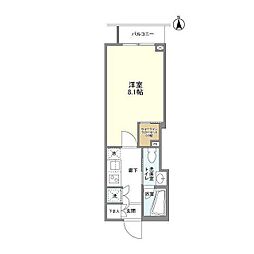 コンフォリア桜上水 1Kの間取図画像