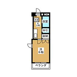 ヴェルドミール和泉 1Kの間取図画像