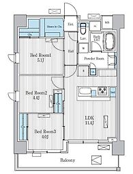 Terra蚕糸の森 3LDKの間取図画像