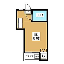 ラメゾンマツバラ ワンルームの間取図画像