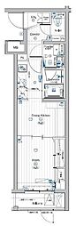 PREMIUMCUBE大岡山DEUX 1DKの間取図画像