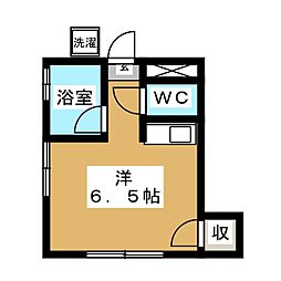 グリーンハウス ワンルームの間取図画像