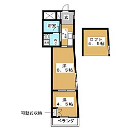 PORTE 2Kの間取図画像