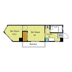 平井マンション 2Kの間取図画像