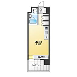 イプセ学芸大学 ワンルームの間取図画像