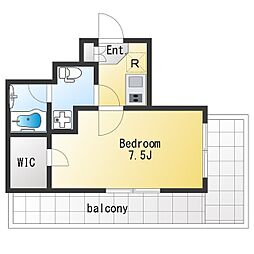 ラクラス学芸大学 1Kの間取図画像