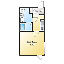パセオ学芸大学 1Kの間取図画像