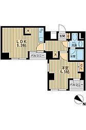 ユニフォート目黒中町 1LDKの間取図画像