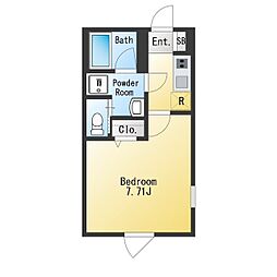 グランピア学芸大学 1Kの間取図画像