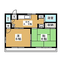 京急空港線 糀谷駅 徒歩7分の賃貸アパート 1階2DKの間取り
