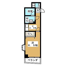 東急池上線 池上駅 徒歩3分の賃貸マンション 3階1Kの間取り
