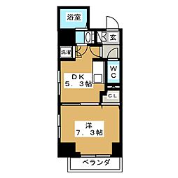 レジディア蒲田 1DKの間取図画像