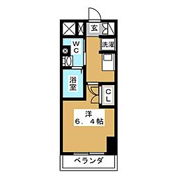 レジディア蒲田4 1Kの間取図画像