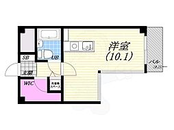 ホープ芦屋 ワンルームの間取図画像