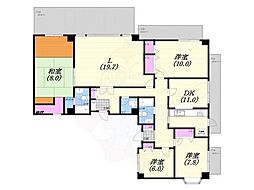 フォーシーズンズ芦屋 4LDKの間取図画像