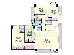 フォーシーズンズ芦屋 4LDKの間取図画像